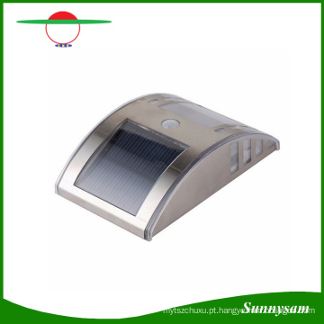 Movido A Energia Solar Movimento PIR Sensor De Movimento De Segurança Parede De Inundação Trajeto De Luz 2 Lâmpada LED Ao Ar Livre Quintal Caminho De Parede Do Telhado Lâmpada De Jardim De Prata / Preto